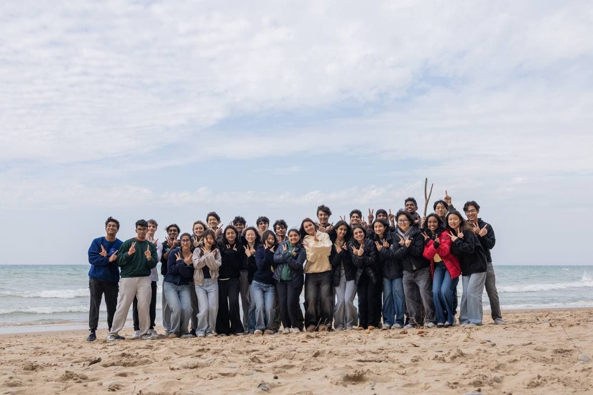 The V1 community on a beach